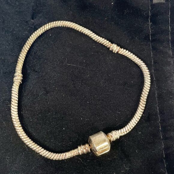 Pandora Compatible Bracelet 8.5” Silvertone - Picture 1 of 7